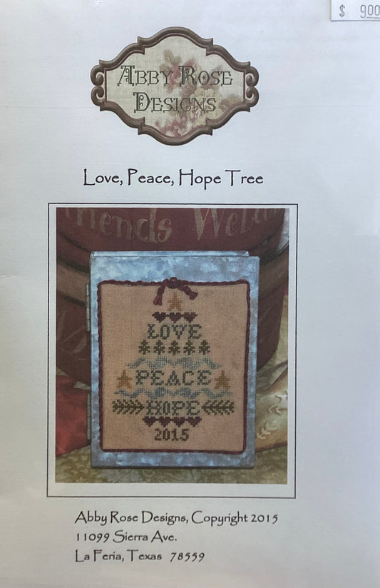 Love , Peace, Hope Tree by Abby Rose Designs