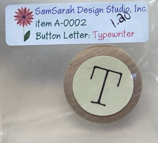 Button Letter: Typewriter ‘T’ Embellishment Pack by SamSarah Design Studio