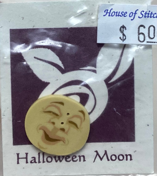 Halloween Moon Button by Shepherd’s Bush Printworks