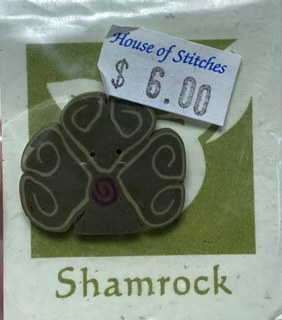 Shamrock Button by Shepherd’s Bush Printworks