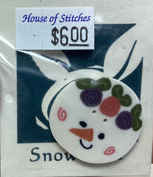 Snow Girl Button by Shepherd’s Bush Printworks