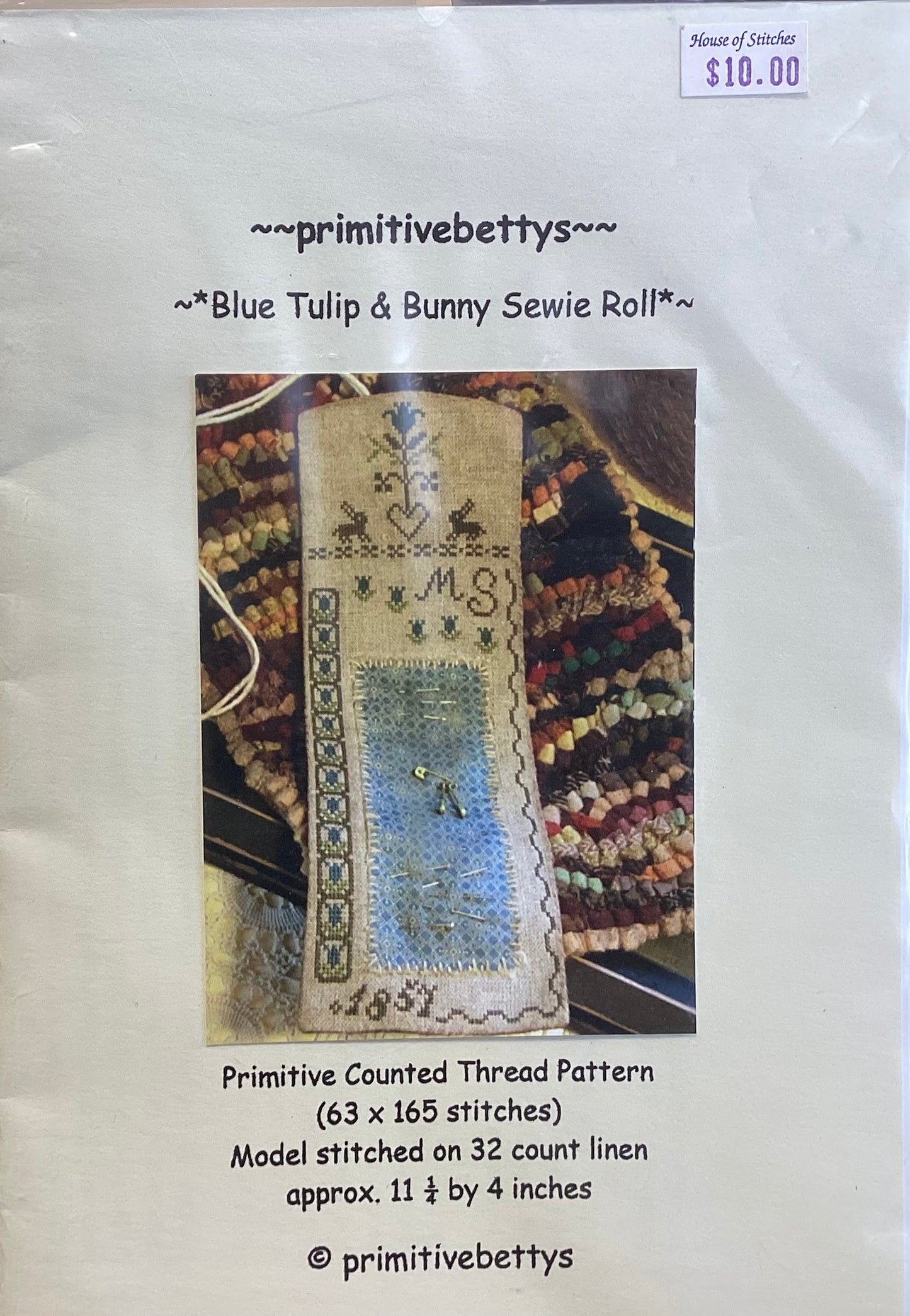 Blue Tulip & Bunny Sewie Roll by Primitive Betty’s