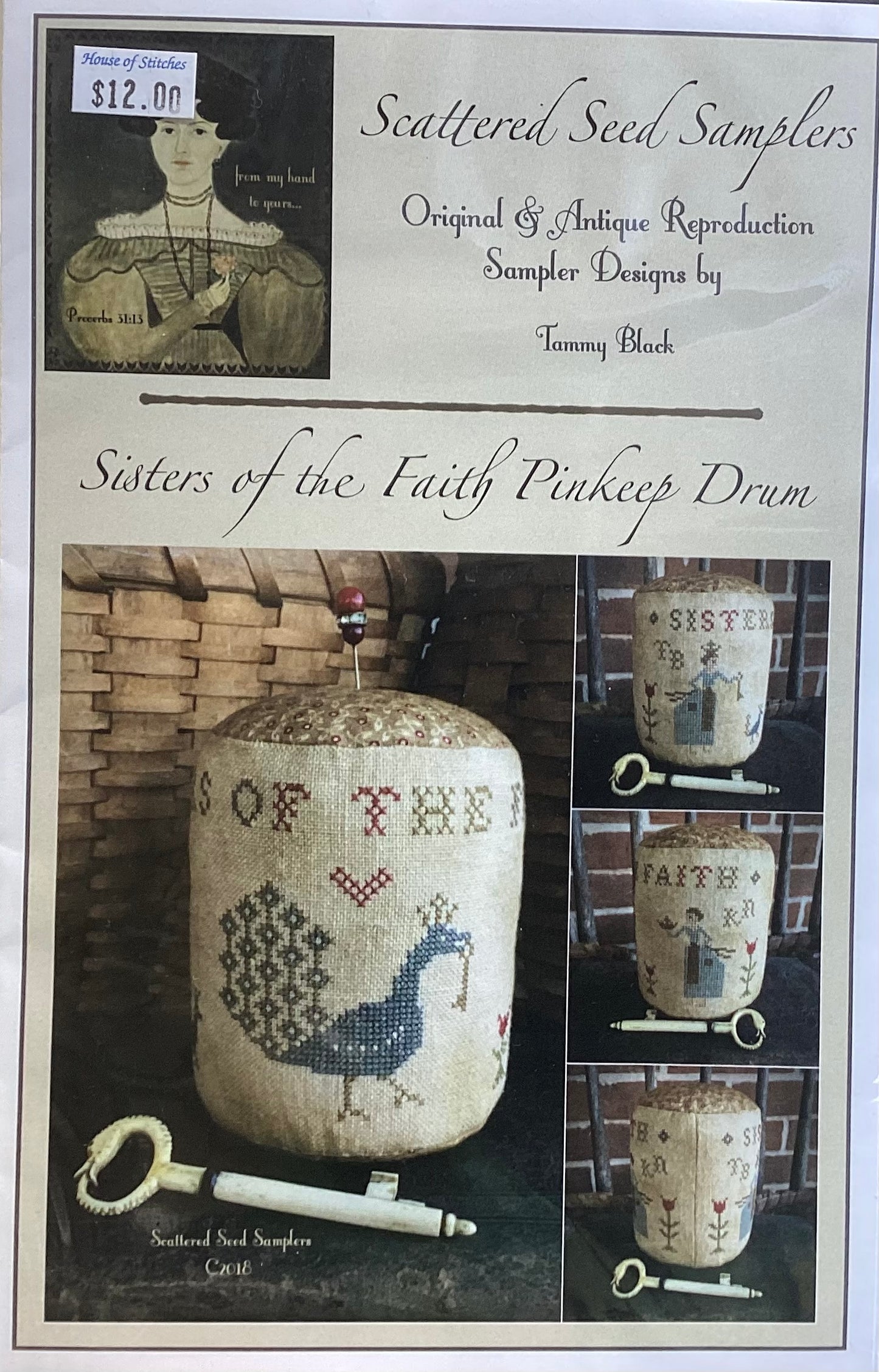 Sisters of the Faith Pinkeep Drum by Scattered Seed Samplers
