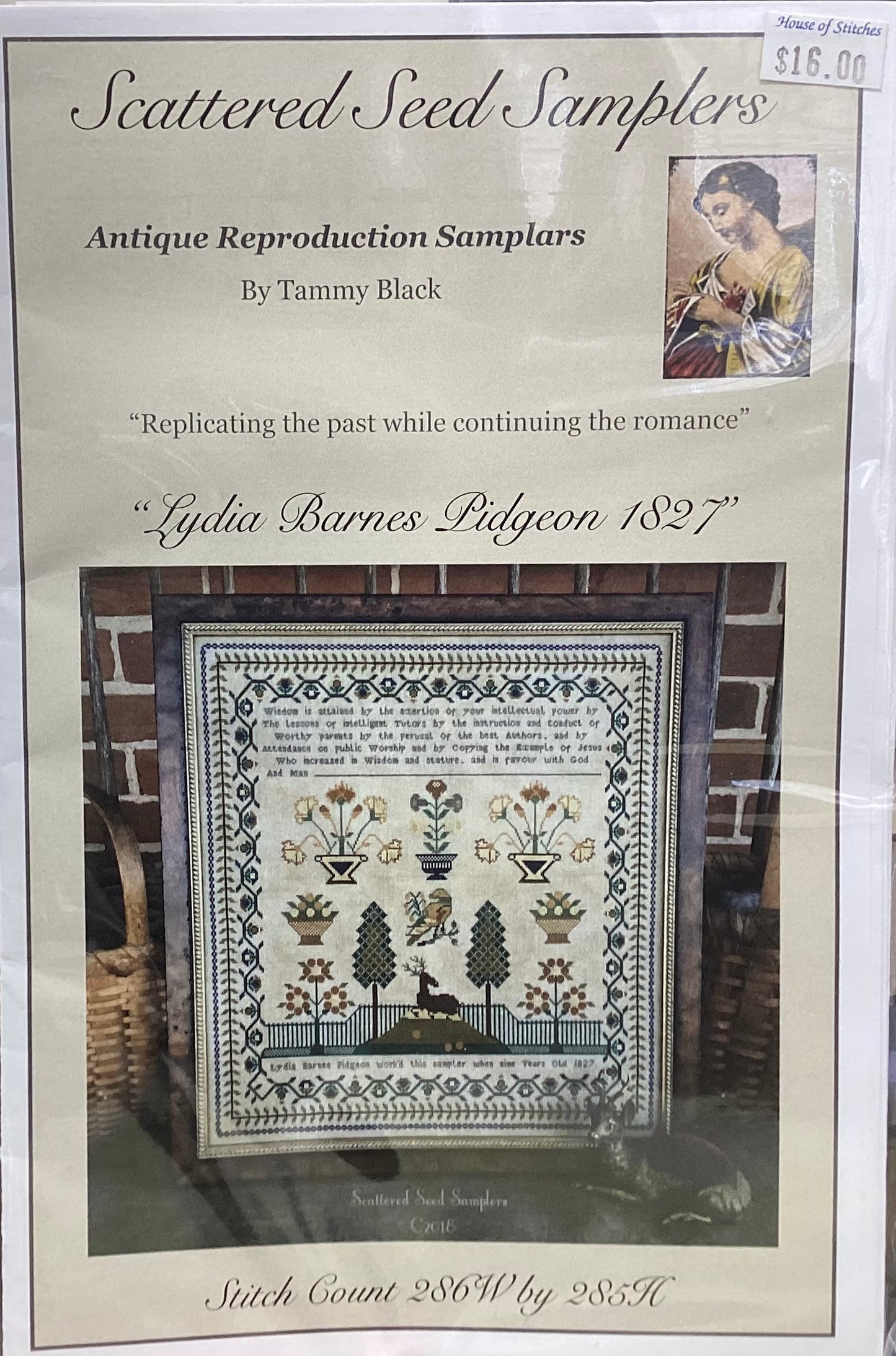 Lydia Barnes Pidgeon 1827 by Scattered Seed Samplers