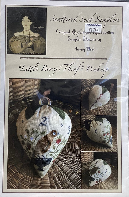 Little Berry Thief Pinkeep by Scattered Seed Samplers