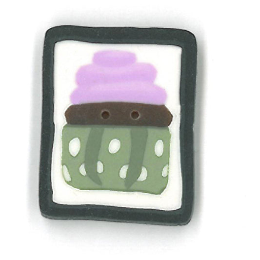 Large Cupcake Stamp Button by Just Another Button Company