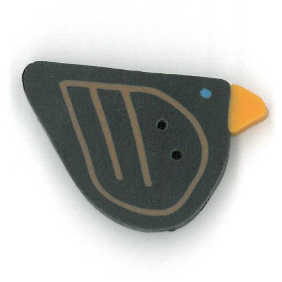 Large Black Bird Button by Just Another Button Company