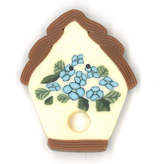 Floral Birdhouse Button by Just Another Button Company