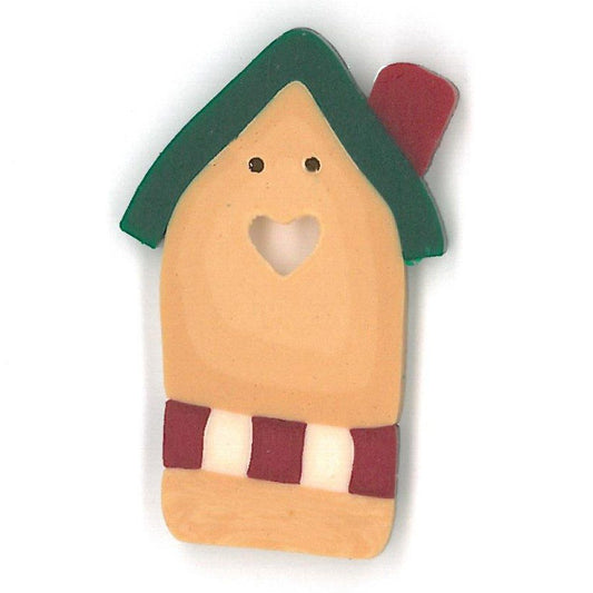 Holiday Birdhouse Button by Just Another Button Company