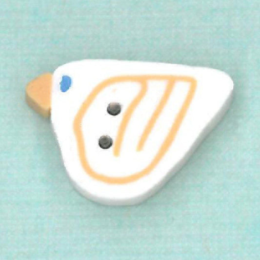 Small White Bird Button by Just Another Button Company