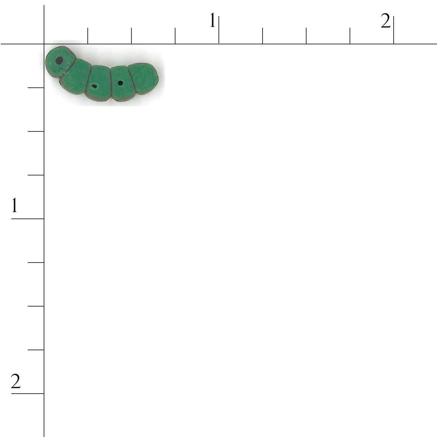 Inchworm Button by Just Another Button Company