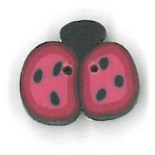 Tiny Cranberry Ladybug Button by Just Another Button Company