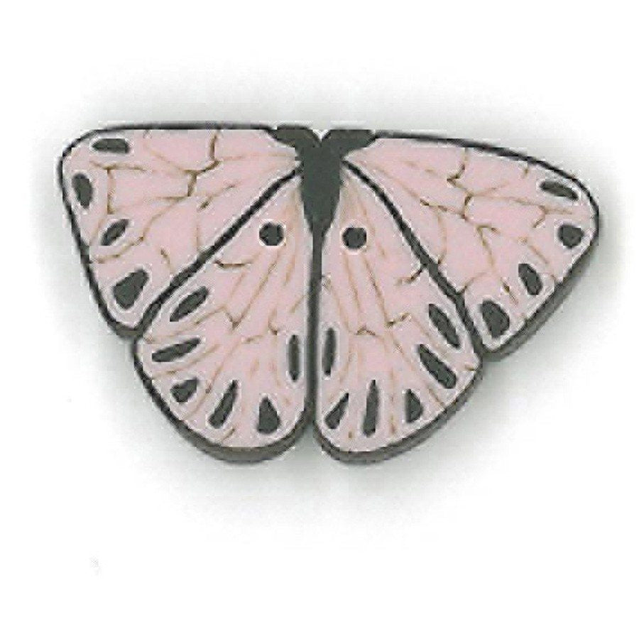 Pink Butterfly Button by Just Another Button Company