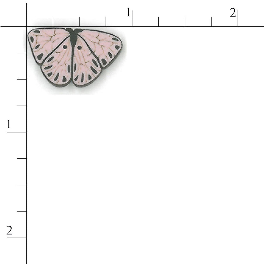 Pink Butterfly Button by Just Another Button Company