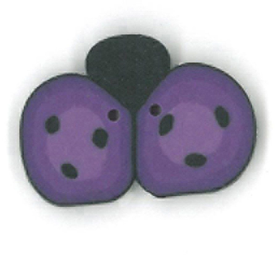 Medium Purple Ladybug Button by Just Another Button Company