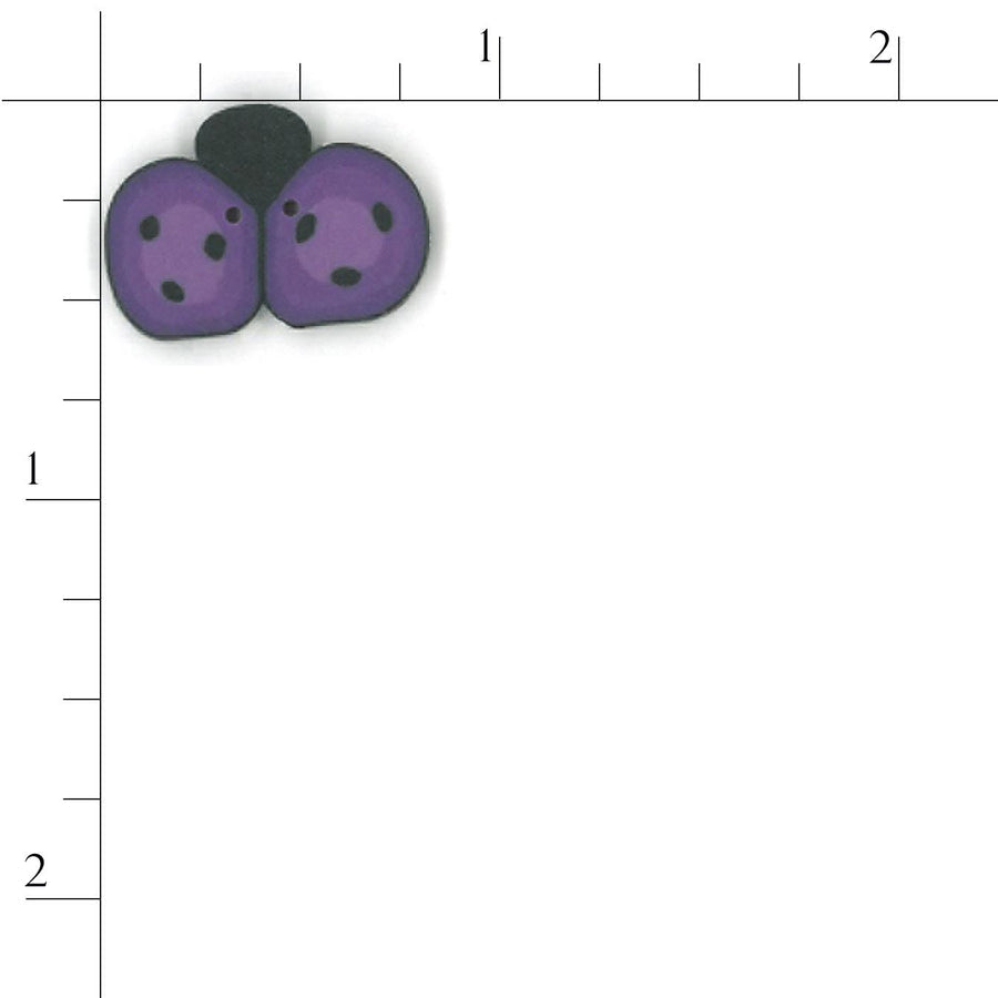 Medium Purple Ladybug Button by Just Another Button Company