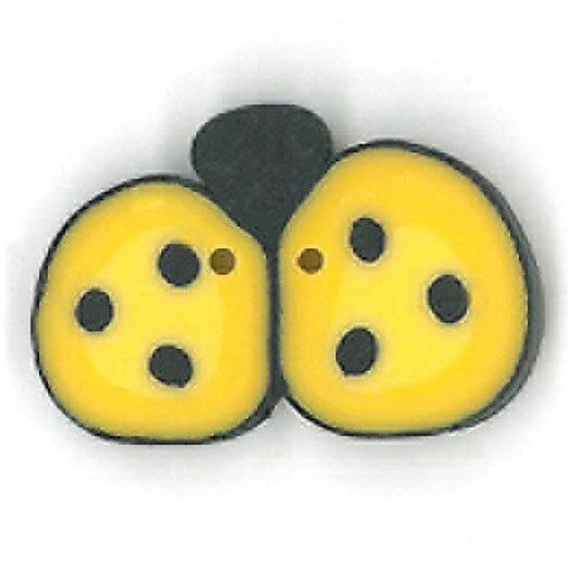 Medium Yellow Ladybug Button by Just Another Button Company