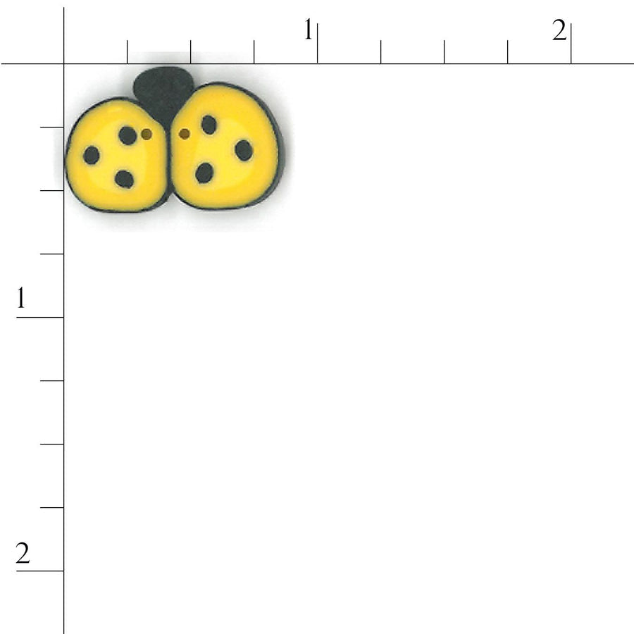 Medium Yellow Ladybug Button by Just Another Button Company