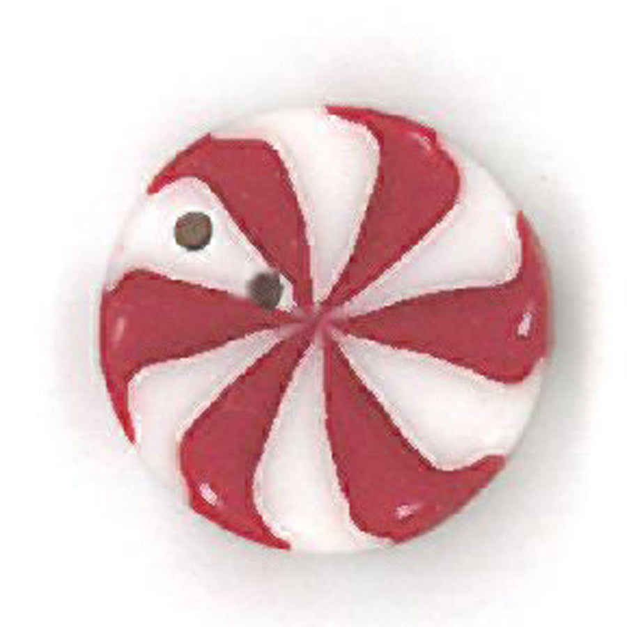 Small Peppermint Swirl Button by Just Another Button Company