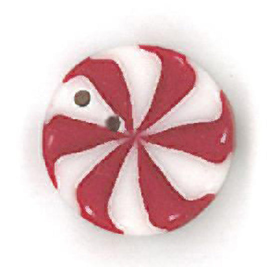Small Peppermint Swirl Button by Just Another Button Company
