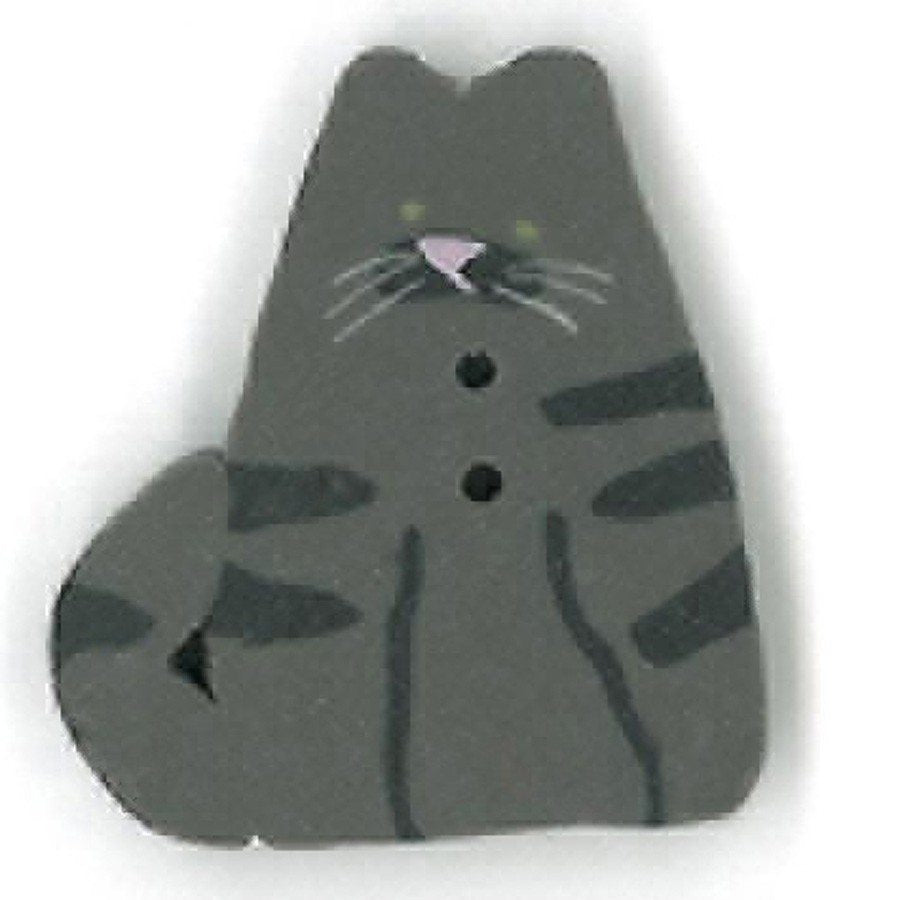 Small Almost Black Cat Button by Just Another Button Company