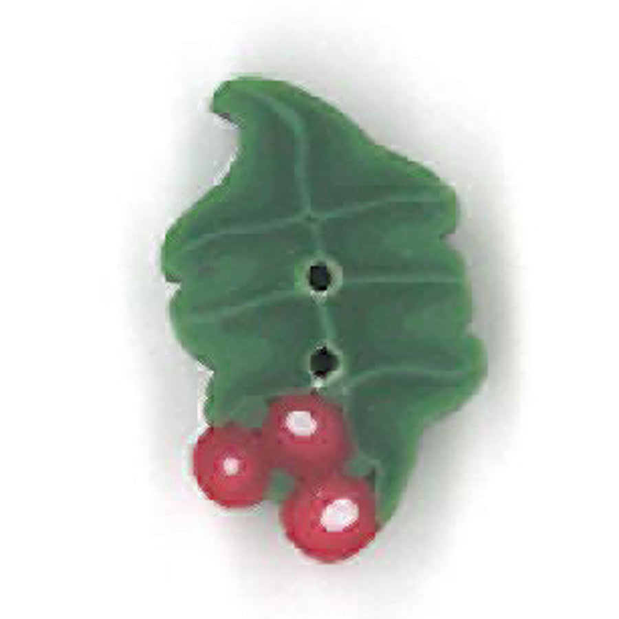 Tiny Holly Button by Just Another Button Company