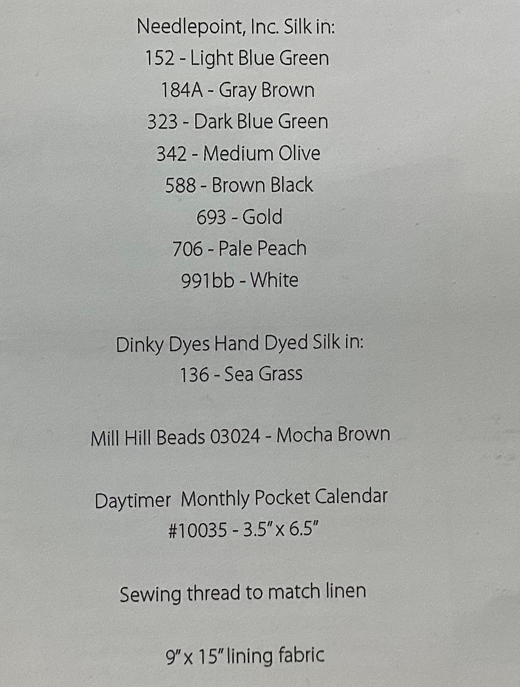 Mini-Months Pocket Calendar Cover: August by The Drawn Thread