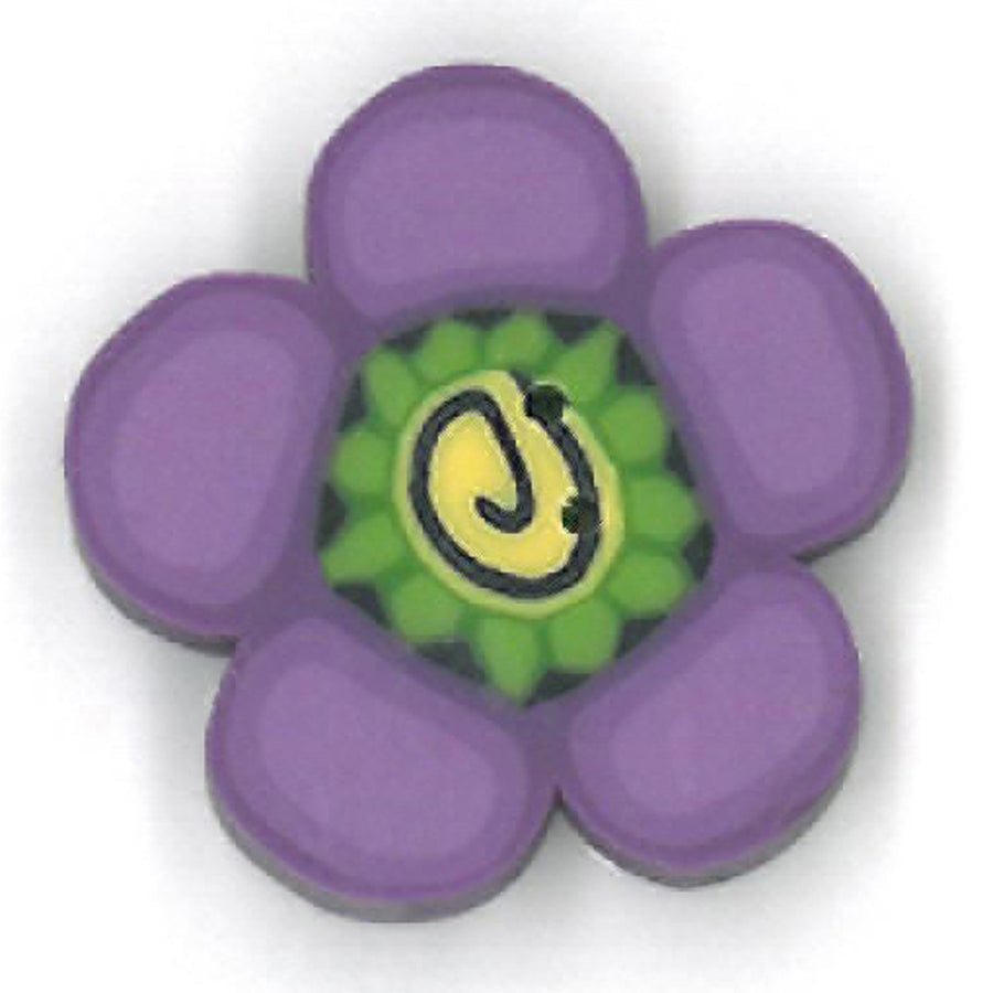 Small Purple Daisy Button by Just Another Button Company