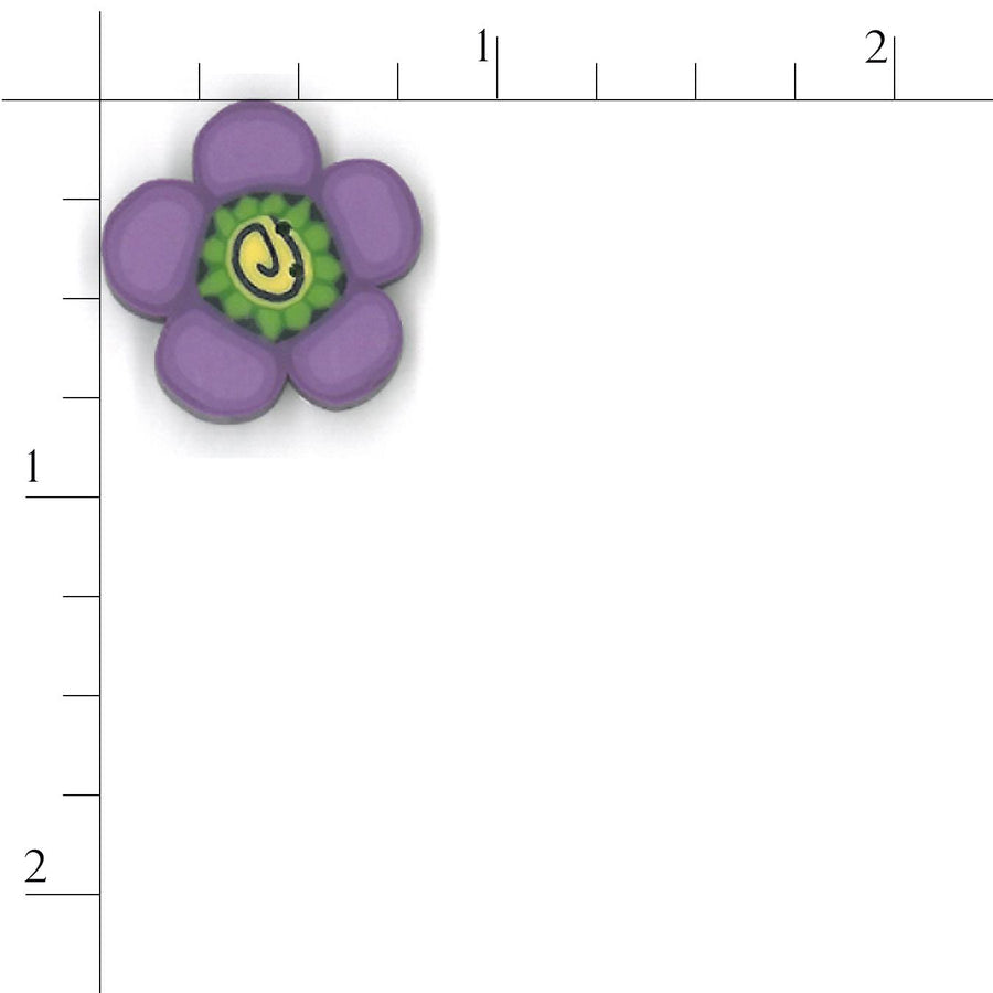 Small Purple Daisy Button by Just Another Button Company