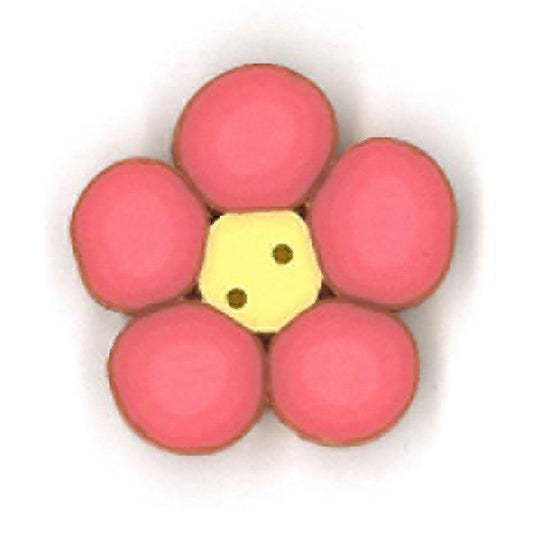 Small Pink Flower Button by Just Another Button Company