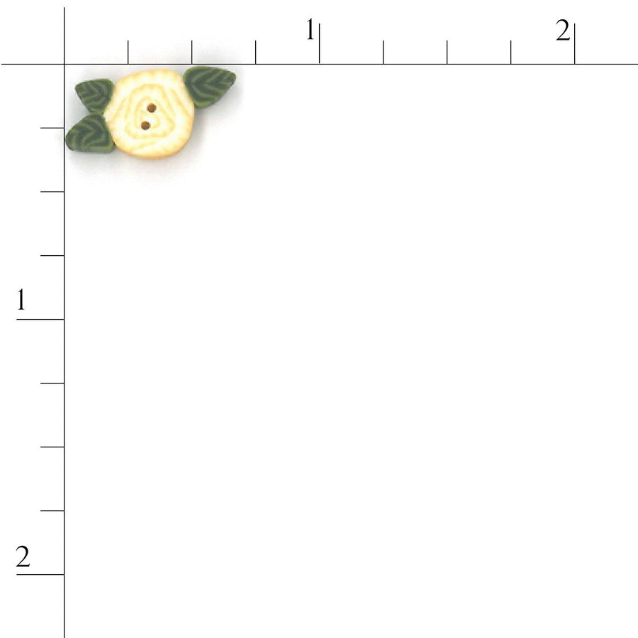 Tiny White Rose Button by Just Another Button Company