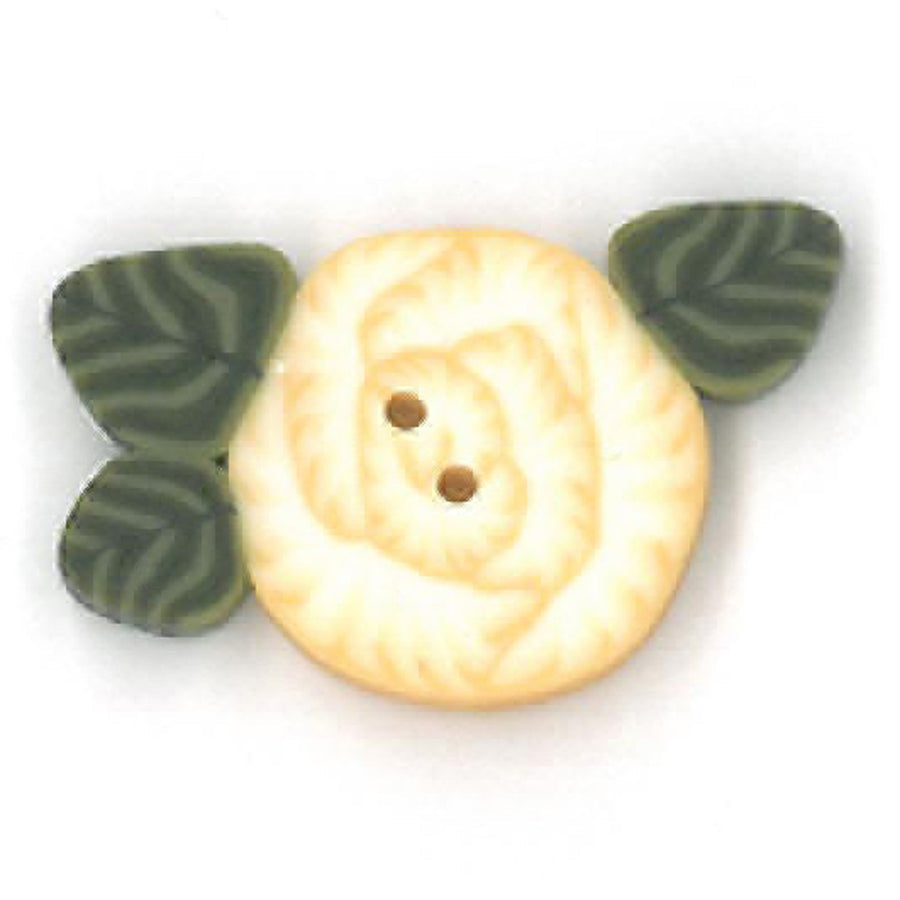 Small White Rose Button by Just Another Button Company