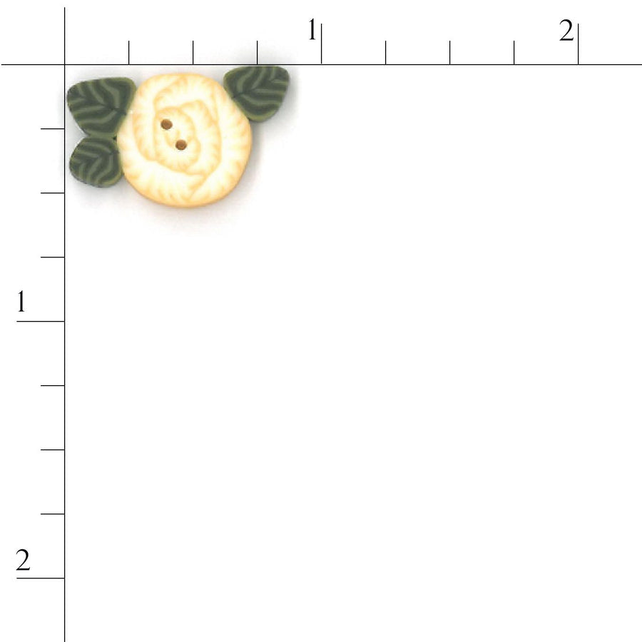 Small White Rose Button by Just Another Button Company