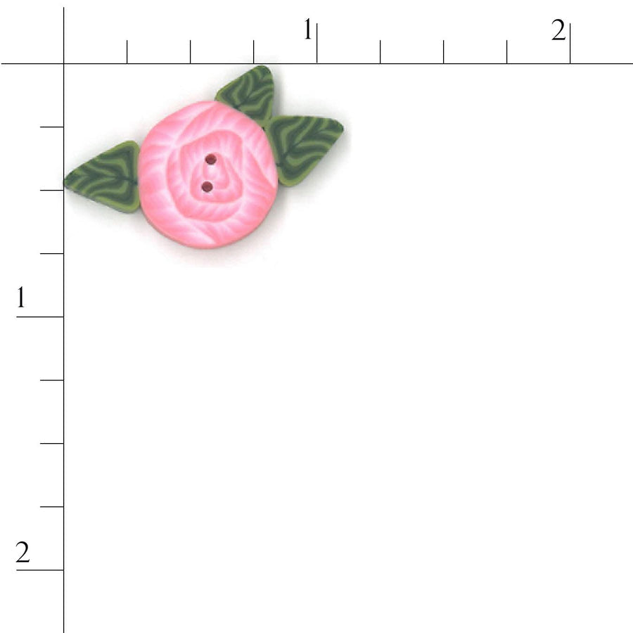 Small Pink Rose Button by Just Another Button Company