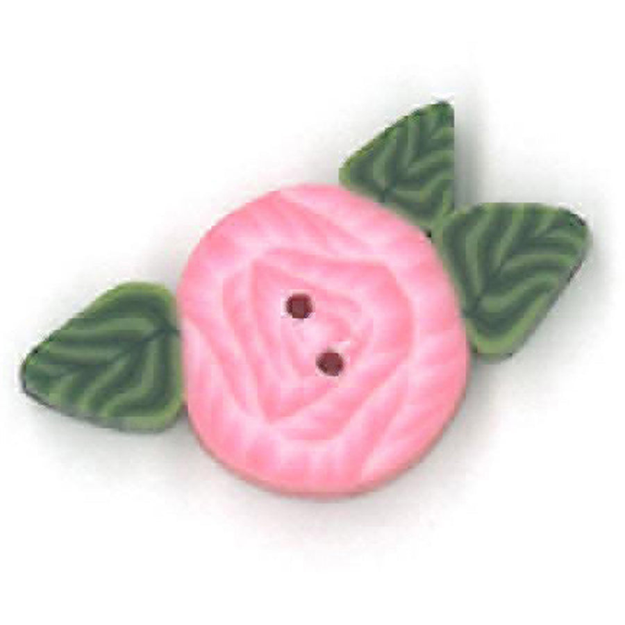 Tiny Pink Rose Button by Just Another Button Company