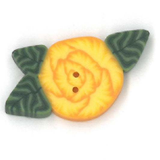 Judy’s Small Yellow Rose Button by Just Another Button Company