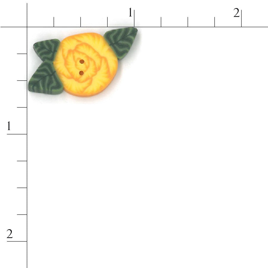 Judy’s Small Yellow Rose Button by Just Another Button Company