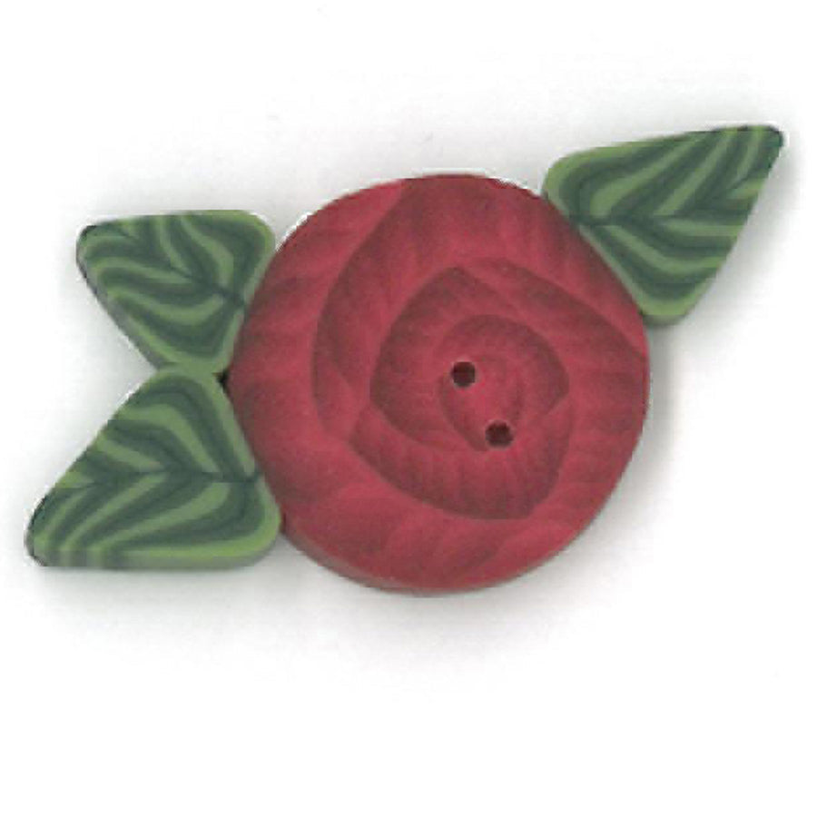 Small Red Rose Button by Just Another Button Company