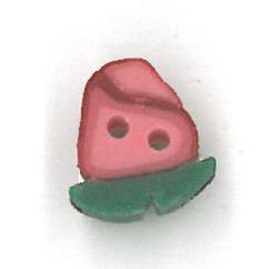 Tiny Peach Rosebud Button by Just Another Button Company