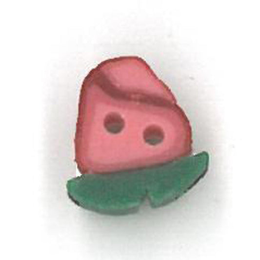Tiny Peach Rosebud Button by Just Another Button Company