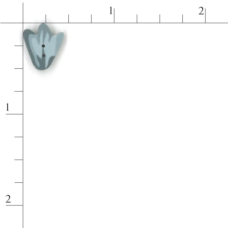 Small Blue Tulip Button by Just Another Button Company