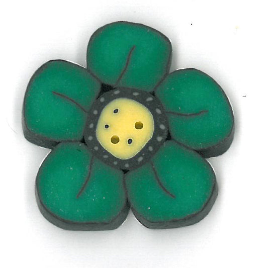 Large Leaf Wildflower Button by Just Another Button Company