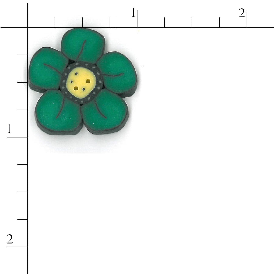 Large Leaf Wildflower Button by Just Another Button Company