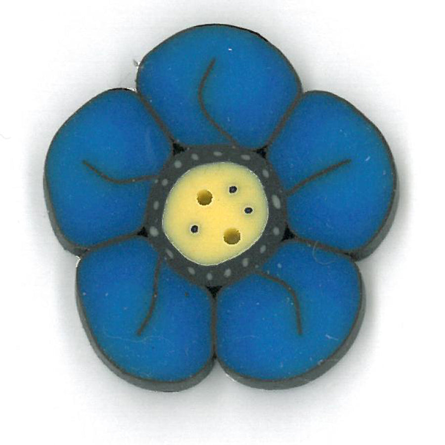 Large Royal Wildflower Button by Just Another Button Company