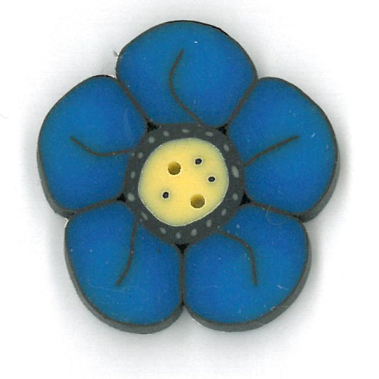 Large Royal Wildflower Button by Just Another Button Company