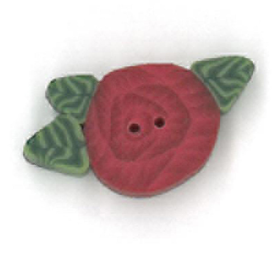 Tiny Red Rose Button by Just Another Button Company