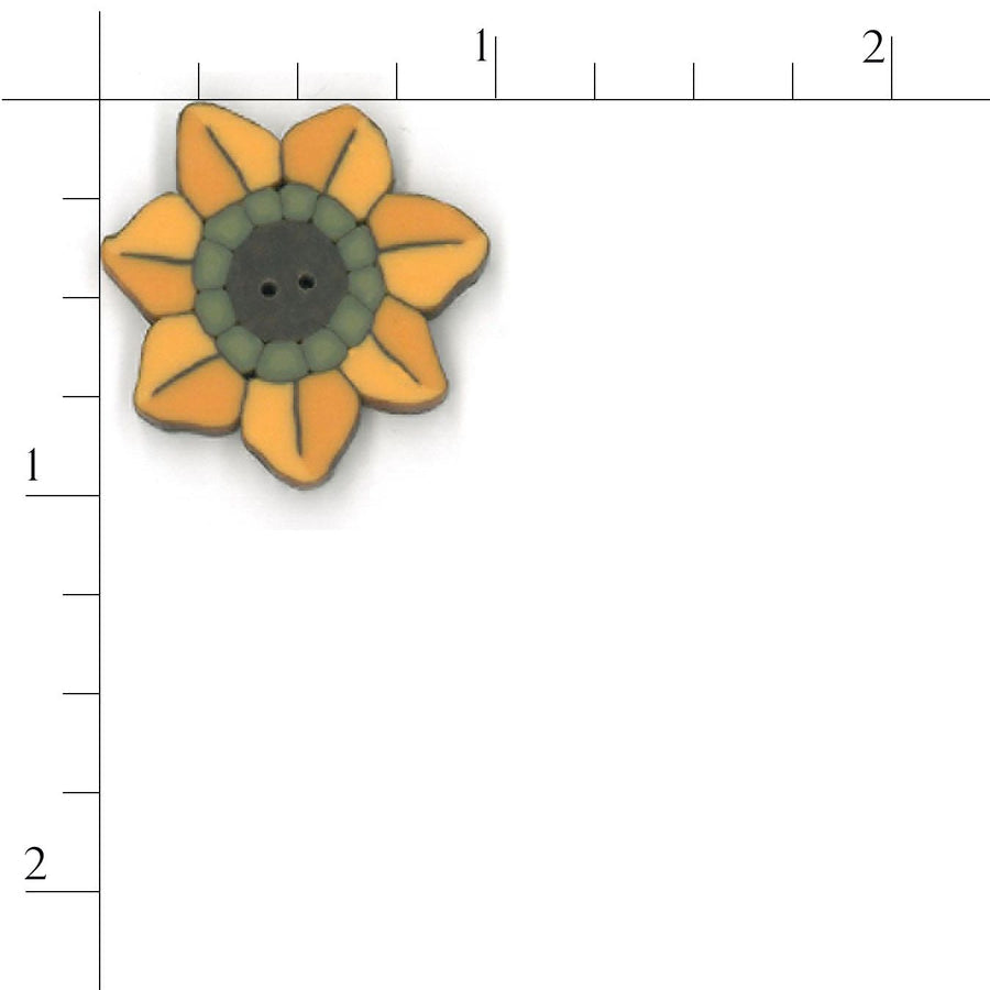 Large Sunflower Button by Just Another Button Company