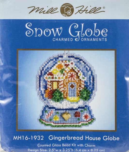 Gingerbread House Globe: Snow Globe Charmed Ornaments Kit by Mill Hill