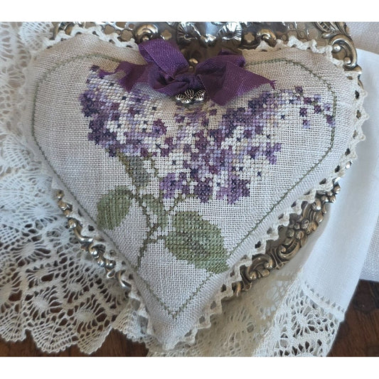 Lilac Hearts Kit by Samplers Not Forgotten