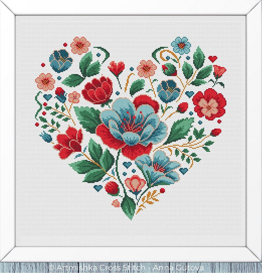 PREORDER! Heart Blooms #2 by Artmishka Cross Stitch